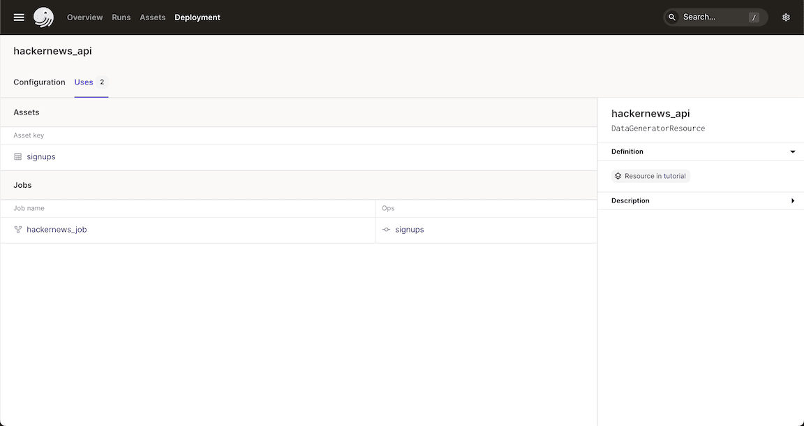 Indicating how many times a resource is used in the Dagster UI